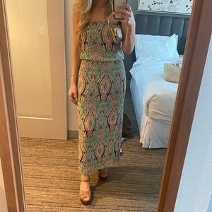 Multicolor Sleeveless Maxi Dress - Size Medium